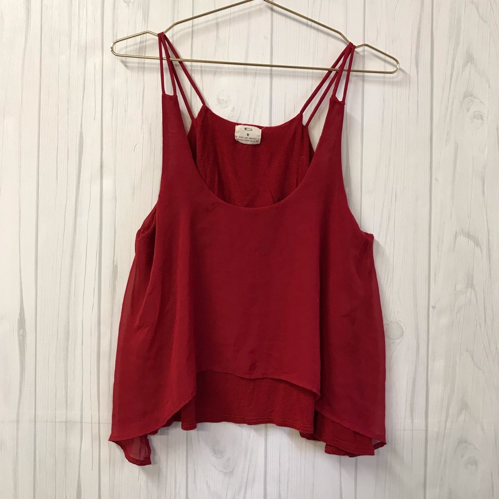 Pins and Needles Spaghetti Strap Open Back Tank
